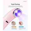 image:imageMelodySusie Handheld Cordless UV Nail Lamp with LCD Display amp EyeProtection Cover PArt01R Rechargeable Mini UV LED Light Flash Cures All Soft Gels Especially Rhinestone Glue amp Liner Gel PinkPink Part01a