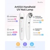 image:imageMelodySusie Handheld Cordless UV Nail Lamp with LCD Display amp EyeProtection Cover PArt01R Rechargeable Mini UV LED Light Flash Cures All Soft Gels Especially Rhinestone Glue amp Liner Gel PinkWhite Part01a