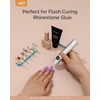 image:imageMelodySusie Handheld Cordless UV Nail Lamp with LCD Display amp Optical Lens PArt01G Rechargeable Mini UV LED Light Flash Cures All Soft Gels Especially Rhinestone Glue amp Liner Gel SilverSilver