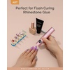 image:imageMelodySusie Handheld Cordless UV Nail Lamp with LCD Display amp Optical Lens PArt01G Rechargeable Mini UV LED Light Flash Cures All Soft Gels Especially Rhinestone Glue amp Liner Gel SilverPink