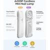 image:imageMelodySusie Handheld UV Light for Gel Nails with Stand Mini Portable Cordless Nail Lamp with LCD Display EyeProtective Cover Flash Curing for Glue WhiteWhite