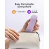 image:imageMelodySusie Handheld UV Light for Gel Nails with Stand Mini Portable Cordless Nail Lamp with LCD Display EyeProtective Cover Flash Curing for Glue WhitePurple