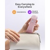 image:imageMelodySusie Handheld UV Light for Gel Nails with Stand Mini Portable Cordless Nail Lamp with LCD Display EyeProtective Cover Flash Curing for Glue WhitePink