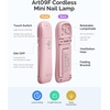 image:imageMelodySusie Handheld UV Light for Gel Nails with Stand Mini Portable Cordless Nail Lamp with LCD Display EyeProtective Cover Flash Curing for Glue WhitePink