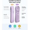 image:imageMelodySusie Handheld UV Light for Gel Nails with Stand Mini Portable Cordless Nail Lamp with LCD Display EyeProtective Cover Flash Curing for Glue WhitePurple