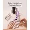 image:imageMelodySusie Handheld UV Light for Gel Nails with Stand Mini Portable Cordless Nail Lamp with LCD Display EyeProtective Cover Flash Curing for Glue WhitePurple with Stand