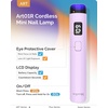 image:imageMelodySusie Handheld UV Light for Gel Nails with Stand Mini Portable Cordless Nail Lamp with LCD Display EyeProtective Cover Flash Curing for Glue WhitePurple with Stand