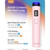 image:imageMelodySusie Handheld UV Light for Gel Nails with Stand Mini Portable Cordless Nail Lamp with LCD Display EyeProtective Cover Flash Curing for Glue WhitePink with Stand