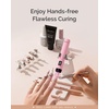 image:imageMelodySusie Handheld UV Light for Gel Nails with Stand Mini Portable Cordless Nail Lamp with LCD Display EyeProtective Cover Flash Curing for Glue WhitePink with Stand