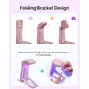 image:imageMelodySusie Handheld UV Light for Gel Nails with Stand Mini Portable Cordless Nail Lamp with LCD Display EyeProtective Cover Flash Curing for Glue WhitePink