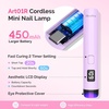 image:imageMelodySusie Handheld UV Light for Gel Nails with Stand and Nail Rhinestone Glue Set White Mini Portable Cordless Nail Lamp with LCD Display Flash Cure Nail Dryer for Nail Art Design DIY at HomePurple with Stand