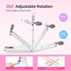image:imageMelodySusie Handheld UV Light for Gel Nails with Stand and Nail Rhinestone Glue Set White Mini Portable Cordless Nail Lamp with LCD Display Flash Cure Nail Dryer for Nail Art Design DIY at HomePink with Stand