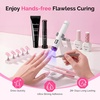 image:imageMelodySusie Handheld UV Light for Gel Nails with Stand and Nail Rhinestone Glue Set White Mini Portable Cordless Nail Lamp with LCD Display Flash Cure Nail Dryer for Nail Art Design DIY at HomeWhite with Stand