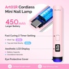 image:imageMelodySusie Handheld UV Light for Gel Nails with Stand and Nail Rhinestone Glue Set White Mini Portable Cordless Nail Lamp with LCD Display Flash Cure Nail Dryer for Nail Art Design DIY at HomePink with Stand