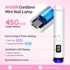 image:imageMelodySusie Handheld UV Light for Gel Nails with Stand and Nail Rhinestone Glue Set White Mini Portable Cordless Nail Lamp with LCD Display Flash Cure Nail Dryer for Nail Art Design DIY at HomeWhite with Stand