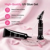image:imageMelodySusie Handheld UV Light for Gel Nails with Stand and Nail Rhinestone Glue Set White Mini Portable Cordless Nail Lamp with LCD Display Flash Cure Nail Dryer for Nail Art Design DIY at HomeWhite with Stand