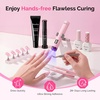 image:imageMelodySusie Handheld UV Light for Gel Nails with Stand and Nail Rhinestone Glue Set White Mini Portable Cordless Nail Lamp with LCD Display Flash Cure Nail Dryer for Nail Art Design DIY at HomePink with Stand