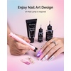 image:imageMelodySusie Handheld UV Light for Gel Nails with Stand and Nail Rhinestone Glue Set White Mini Portable Cordless Nail Lamp with LCD Display Flash Cure Nail Dryer for Nail Art Design DIY at Homepink