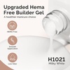 image:imageMelodySusie Hema Free Clear Builder Nail Gel for Nails Thickening Tpo Free 05 Fl Oz Soak Off UV Extension Gel Nail Art Design Salon DIY Manicure at Home for WomenMilky White Builder H1021