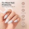 image:imageMelodySusie Hema Free Clear Builder Nail Gel for Nails Thickening Tpo Free 05 Fl Oz Soak Off UV Extension Gel Nail Art Design Salon DIY Manicure at Home for WomenMilky White Builder H1021