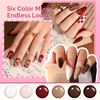 image:imageMelodySusie Highly Pigmented Gel Nail Polish Set 056 floz TiltandStand Bottle HEMA Free PlantBased Formula 6 Colors Macarons Soak Off UV LED Manicure Kit Gift BoxMocha Brown Dark RedANude Neutral 6PCS