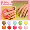 image:imageMelodySusie Highly Pigmented Gel Nail Polish Set 056 floz TiltandStand Bottle HEMA Free PlantBased Formula 6 Colors Macarons Soak Off UV LED Manicure Kit Gift BoxMocha Brown Dark RedADopamine with Light 12PCS