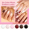 image:imageMelodySusie Highly Pigmented Gel Nail Polish Set 056 floz TiltandStand Bottle HEMA Free PlantBased Formula 6 Colors Macarons Soak Off UV LED Manicure Kit Gift BoxMocha Brown Dark RedAClassic Outfit 6PCS