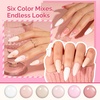 image:imageMelodySusie Highly Pigmented Gel Nail Polish Set 056 floz TiltandStand Bottle HEMA Free PlantBased Formula 6 Colors Pink Nude Soak Off UV LED Manicure Kit Gift BoxWhite Baby Pink