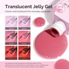 image:imageMelodySusie Jelly Gel Nail Polish Set6 Transparent ColorsMilky or Jelly TextureAutumn and Winter Dark Colors Soak Off UV LED Light Cure or Salon Manicure and Nail Art DIY at HomeStrawberry Pink Jelly Sheer Set