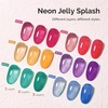 image:imageMelodySusie Jelly Gel Nail Polish Set6 Transparent ColorsMilky or Jelly TextureAutumn and Winter Dark Colors Soak Off UV LED Light Cure or Salon Manicure and Nail Art DIY at HomeNeon Jelly Splash 15ML