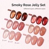 image:imageMelodySusie Jelly Gel Nail Polish Set6 Transparent ColorsMilky or Jelly TextureAutumn and Winter Dark Colors Soak Off UV LED Light Cure or Salon Manicure and Nail Art DIY at HomeSmoky Rose Jelly Set 15ML