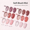 image:imageMelodySusie Jelly Gel Nail Polish Set6 Transparent ColorsMilky or Jelly TextureAutumn and Winter Dark Colors Soak Off UV LED Light Cure or Salon Manicure and Nail Art DIY at HomeSoft Blush Mist 15ML