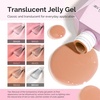 image:imageMelodySusie Jelly Gel Nail Polish Set6 Transparent ColorsMilky or Jelly TextureAutumn and Winter Dark Colors Soak Off UV LED Light Cure or Salon Manicure and Nail Art DIY at HomeNude Pink Jelly Set 15ML