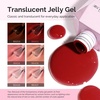 image:imageMelodySusie Jelly Gel Nail Polish Set6 Transparent ColorsMilky or Jelly TextureAutumn and Winter Dark Colors Soak Off UV LED Light Cure or Salon Manicure and Nail Art DIY at HomeSmoky Rose Jelly Set 15ML