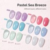 image:imageMelodySusie Jelly Gel Nail Polish Set6 Transparent ColorsMilky or Jelly TextureAutumn and Winter Dark Colors Soak Off UV LED Light Cure or Salon Manicure and Nail Art DIY at HomePastel Sea Breeze 15ML