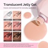 image:imageMelodySusie Jelly Gel Nail Polish Set6 Transparent ColorsMilky or Jelly TextureAutumn and Winter Dark Colors Soak Off UV LED Light Cure or Salon Manicure and Nail Art DIY at HomeSheer Earth Tones