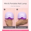 image:imageMelodySusie Mini Cordless UV Nail Lamp PART06G Rechargeable Portable LED UV Light with Smart Sensor 4Finger Curing for All Soft Gels Especially HalfCured Gel Base Coat amp Top Coat WhiteRechargeablePurple