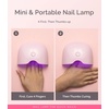 image:imageMelodySusie Mini Cordless UV Nail Lamp PART06G Rechargeable Portable LED UV Light with Smart Sensor 4Finger Curing for All Soft Gels Especially HalfCured Gel Base Coat amp Top Coat WhiteRechargeablePink