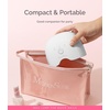 image:imageMelodySusie Mini Cordless UV Nail Lamp PART06G Rechargeable Portable LED UV Light with Smart Sensor 4Finger Curing for All Soft Gels Especially HalfCured Gel Base Coat amp Top Coat WhiteRechargeableWhite