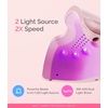 image:imageMelodySusie Mini Cordless UV Nail Lamp PART06G Rechargeable Portable LED UV Light with Smart Sensor 4Finger Curing for All Soft Gels Especially HalfCured Gel Base Coat amp Top Coat WhiteRechargeablePink