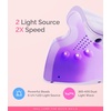 image:imageMelodySusie Mini Cordless UV Nail Lamp PART06G Rechargeable Portable LED UV Light with Smart Sensor 4Finger Curing for All Soft Gels Especially HalfCured Gel Base Coat amp Top Coat WhiteRechargeablePurple