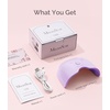 image:imageMelodySusie Mini Cordless UV Nail Lamp PART06G Rechargeable Portable LED UV Light with Smart Sensor 4Finger Curing for All Soft Gels Especially HalfCured Gel Base Coat amp Top Coat WhitePurple