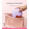 image:imageMelodySusie Mini Cordless UV Nail Lamp PART06G Rechargeable Portable LED UV Light with Smart Sensor 4Finger Curing for All Soft Gels Especially HalfCured Gel Base Coat amp Top Coat WhiteRechargeablePurple
