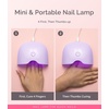 image:imageMelodySusie Mini Cordless UV Nail Lamp PART06G Rechargeable Portable LED UV Light with Smart Sensor 4Finger Curing for All Soft Gels Especially HalfCured Gel Base Coat amp Top Coat WhitePurple