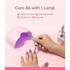 image:imageMelodySusie Mini Cordless UV Nail Lamp PART06G Rechargeable Portable LED UV Light with Smart Sensor 4Finger Curing for All Soft Gels Especially HalfCured Gel Base Coat amp Top Coat WhitePink