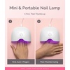 image:imageMelodySusie Mini Cordless UV Nail Lamp PART06G Rechargeable Portable LED UV Light with Smart Sensor 4Finger Curing for All Soft Gels Especially HalfCured Gel Base Coat amp Top Coat WhiteWhite