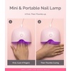 image:imageMelodySusie Mini Cordless UV Nail Lamp PART06G Rechargeable Portable LED UV Light with Smart Sensor 4Finger Curing for All Soft Gels Especially HalfCured Gel Base Coat amp Top Coat WhitePink