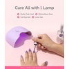 image:imageMelodySusie Mini Cordless UV Nail Lamp PART06G Rechargeable Portable LED UV Light with Smart Sensor 4Finger Curing for All Soft Gels Especially HalfCured Gel Base Coat amp Top Coat WhiteRechargeablePurple