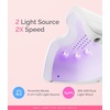 image:imageMelodySusie Mini Cordless UV Nail Lamp PART06G Rechargeable Portable LED UV Light with Smart Sensor 4Finger Curing for All Soft Gels Especially HalfCured Gel Base Coat amp Top Coat WhiteRechargeableWhite