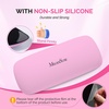 image:imageMelodySusie Nail Arm Rest Soft PU Leather Wrist Support Cushion Portable Hand Rest for Acrylic Gel Nail Art EasyClean for Home Salon Travel PinkPink